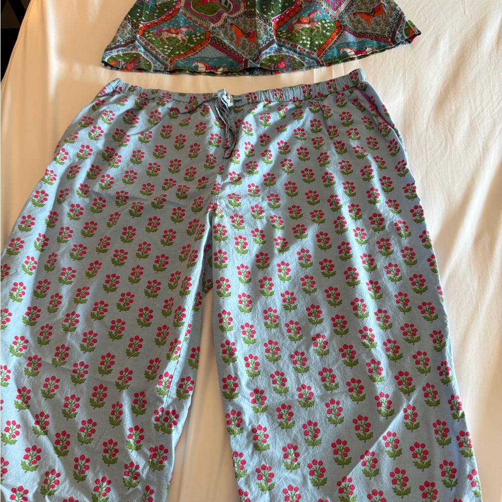 Printfresh 2X Cami Cropped Pajama Set